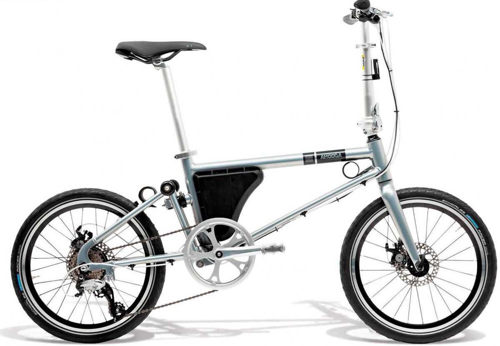 Bicicleta dobrável elétrica citadina cadeirinha Ahooga Folding Power+