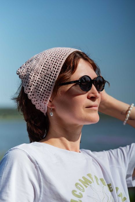 Літня в′язана бандана хустина