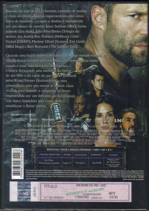 Filme em DVD: Em Nome Do Rei - NOVO! SELADO!