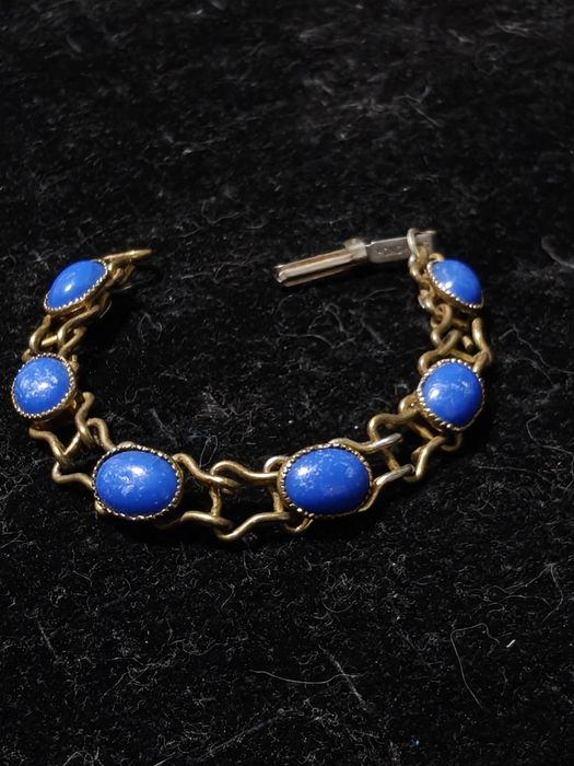 Stara mosiężna bransoletka vintage i  choker