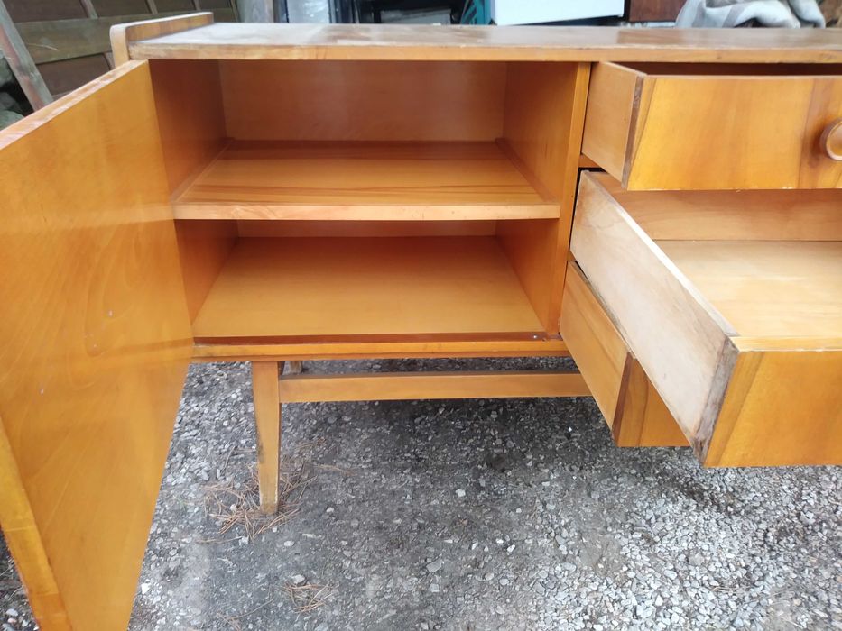 Stolik szafka komoda  PRL lata 60-te vintage 180 cm + gratis szafka