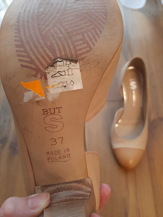 Czółenka skórzane But S