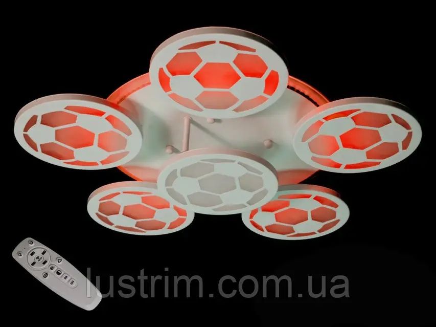 Сучасна LED люстра "футбольний м`яч", 105W, біла