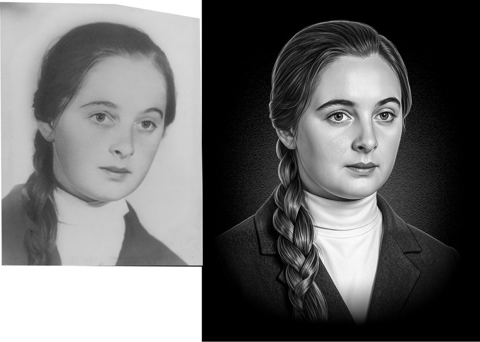 Ретуш фото, реставрація, на памʼятник, на скло, на керамограніт.