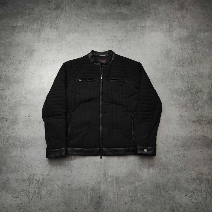 MĘSKA Kurtka Elegancka PREMIUM Biker Motocyklówka Michael Kers Logo
