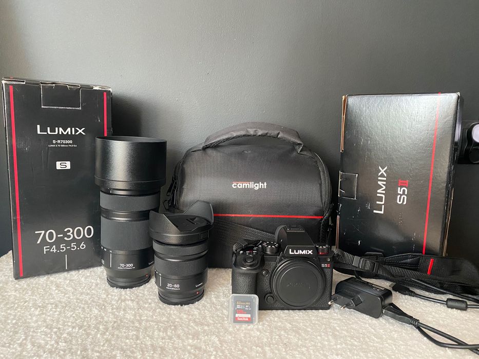 Panasonic Lumix S5II zestaw | 2 obiektywy 20-60 + 70-300