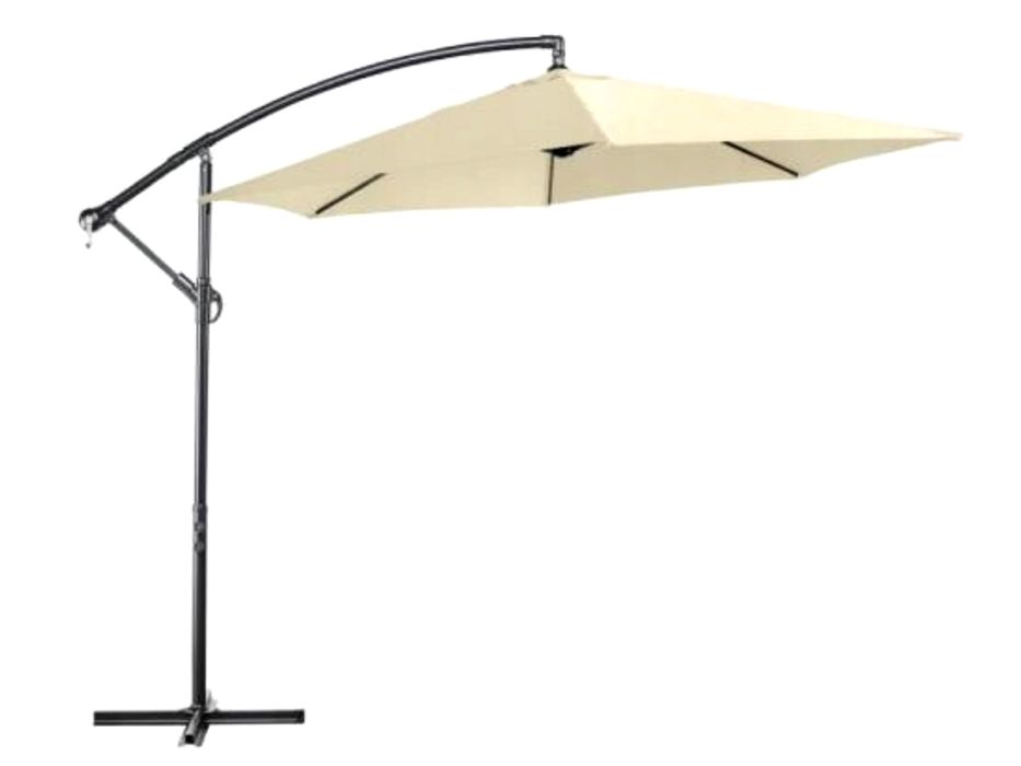 Parasol ogrodowy 300cm z bocznym słupem i podstawą