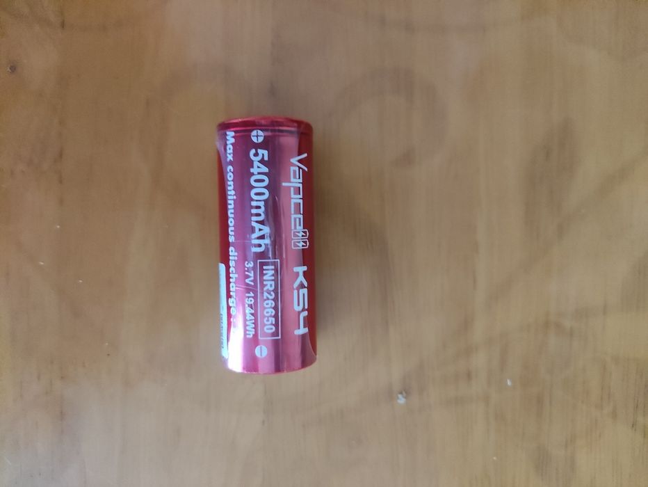 Аккумулятор 26650 3.7V 5400mAh 15A Li-ion INR26650-K54 1шт 26*65mm Vap