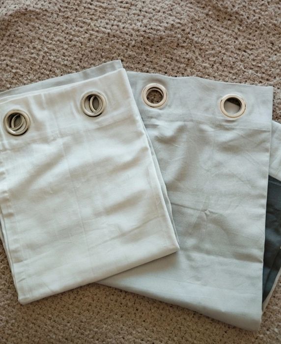 Cortinados Branco Cinzento Argolas La Redoute Novo