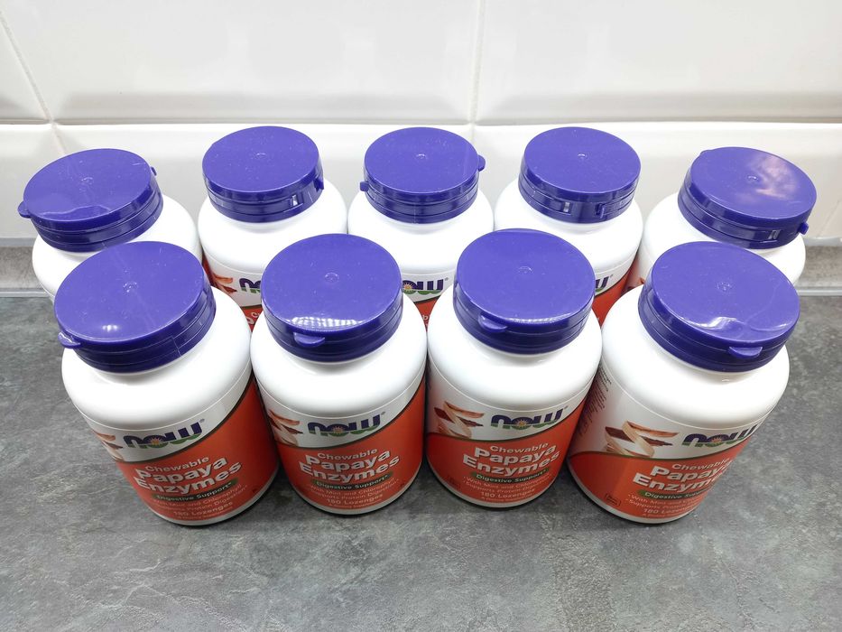 Now Foods, Papaya Enzymes (180 пастилок), ферменты папайи, энзимы