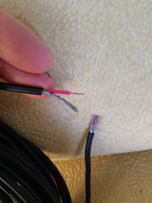 Провод медный, одножильный экранированный. 17 метров. ссср