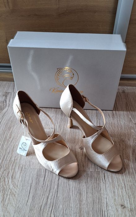 (NOWE) Szpilki Aurelia Nude Satin rozm.38