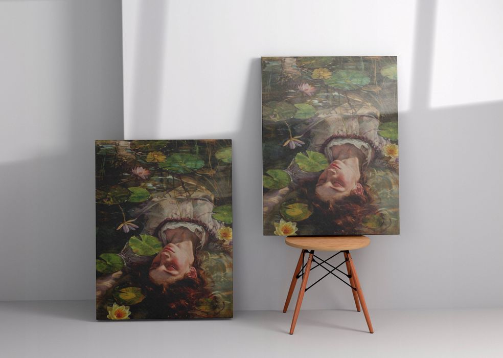 Obraz na płótnie "Kobieta w wodzie" 30x40 cm – elegancka dekoracja