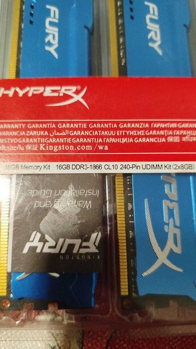 HyperX Fury 16GB (2x8GB) DDR3 1866MHz CL10 – Kit Dual Channel