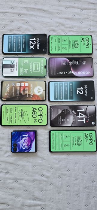 Oppo , Realme  , Honor , Xiaomi  , Motorola ,   atrapy .