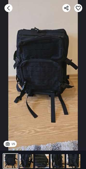 Plecak wojskowy taktyczny system molle czarny