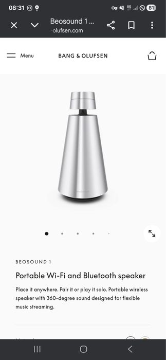 Coluna de som Bank Olufsen beosound 1