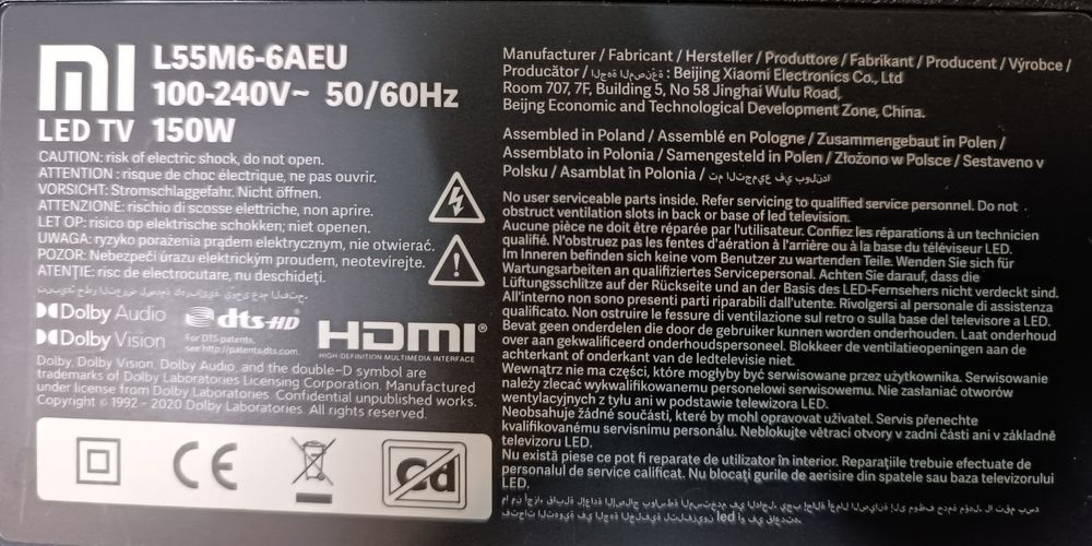 Telewizor na części zamienne