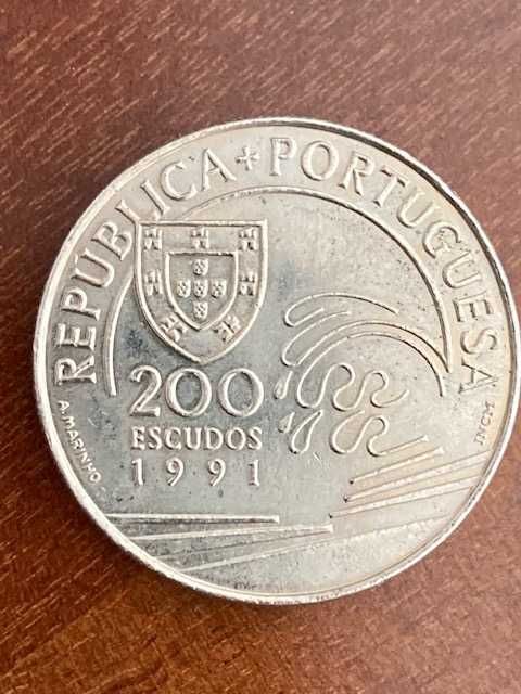 5 Moedas comemorativas 200 escudos (200$00) 1991 - Colombo e Portugal