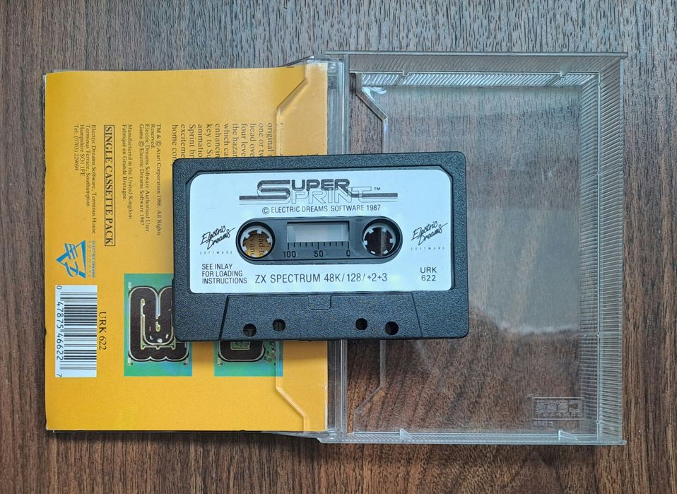 Jogo cassete K7 Super Sprint Sinclair ZX Spectrum (original