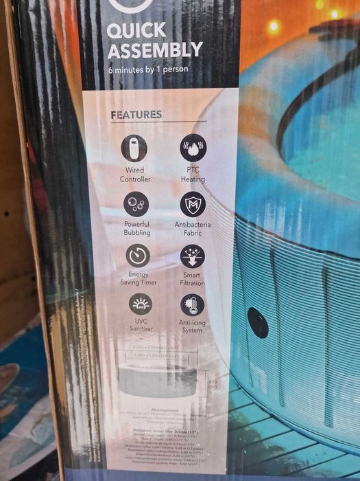 Mspa Starry Spa ogrodowe 6 osobowe Dezynfekcja UVC LEDY PTC Antybakter