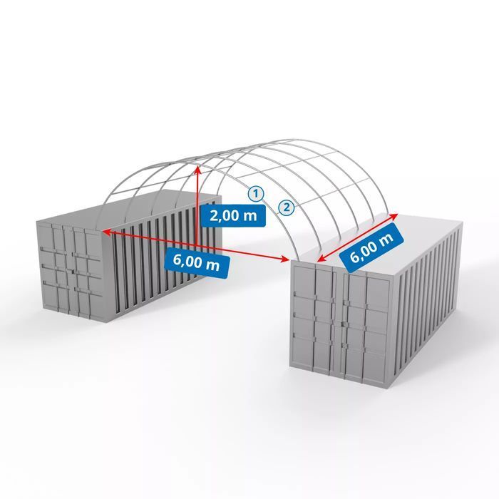 Zadaszenie kontenerowe 6x6m wiata wytrzymałe PVC dostępne od zaraz!