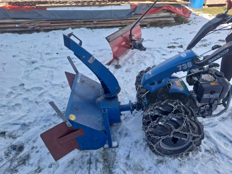 Pług wirnikowy do odśnieżania do BCS wraz z przejściem