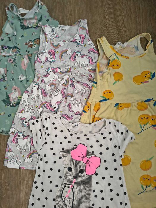 4 x sukienka hm 110/116