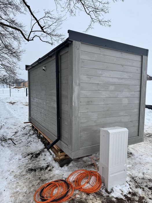 Sauna ogrodowa ocieplona z przedsionkiem elektryczna  LUB drewno