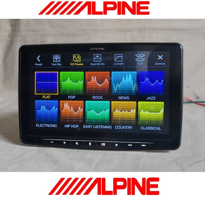 Alpine INE-F904d Android Auto CarPlay 9 Cali Nawigacja USB Bluetooth PL Menu
