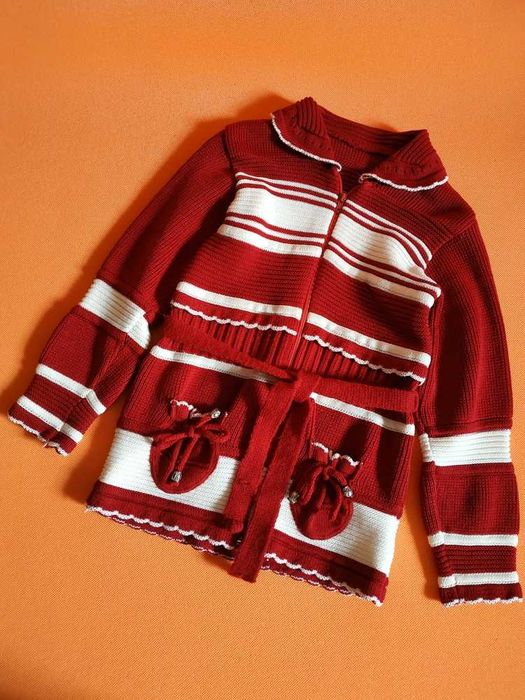 Кофта кардиган на девочку, размер 128-134