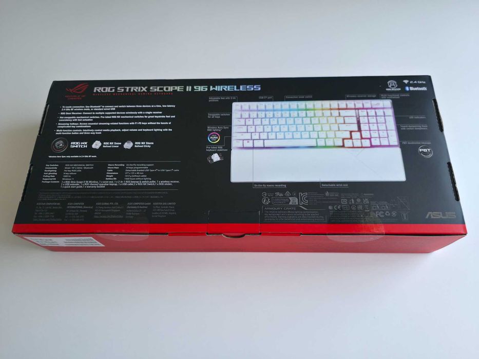 Nowa Klawiatura ASUS ROG Strix Scope II 96 Wireless (biały)