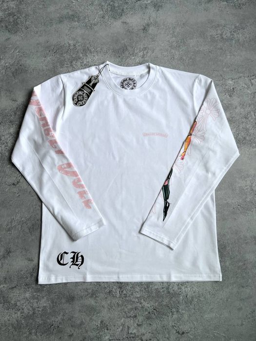 Лонгслів Chrome Hearts Doll / Хром Хартс кофта біла