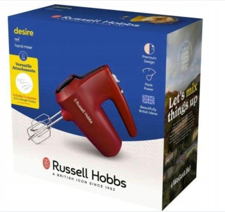 Mocny Czerowny MIKSER MIXER Ręczny RUSSELL HOBBS Desire
