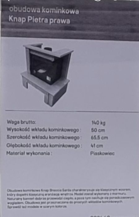 Obudowa kominka - NOWA NIE UŻYWANA