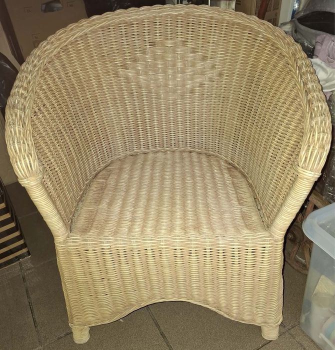 Fotel rattanowy + poduchy gratis