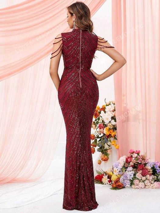 zdobiona cekinowa maxi rybka syrenka s/m