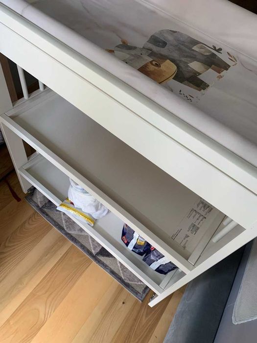 Przewijak IKEA GULLIVER + nowa mata + podwyższenie na kółkach (Idealny dla wysokich!) Bemowo