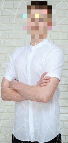 Сорочка (теніска) біла, короткий рукав, комір-стійка розмір L