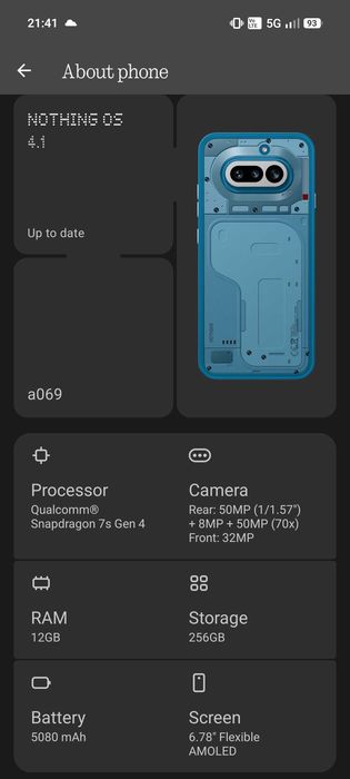 Nothing Phone 4a blue 256GB
