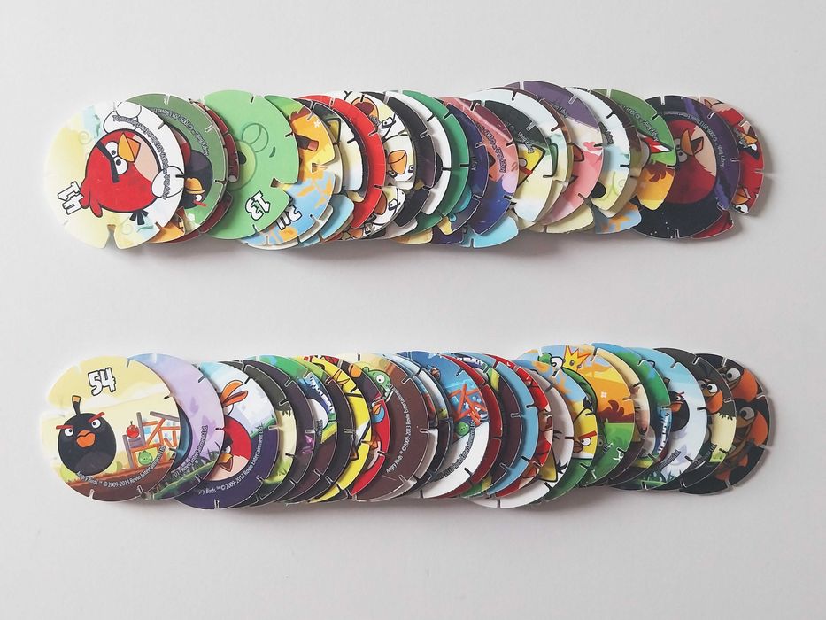 53 tazos (47 diferentes) ANGRY BIRDS | Cheetos lote ou venda a vulso