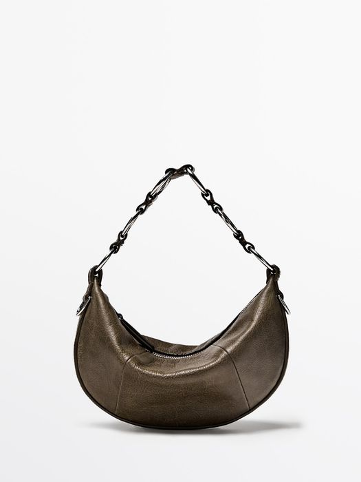 Сумка из кожи наппа Massimo Dutti
