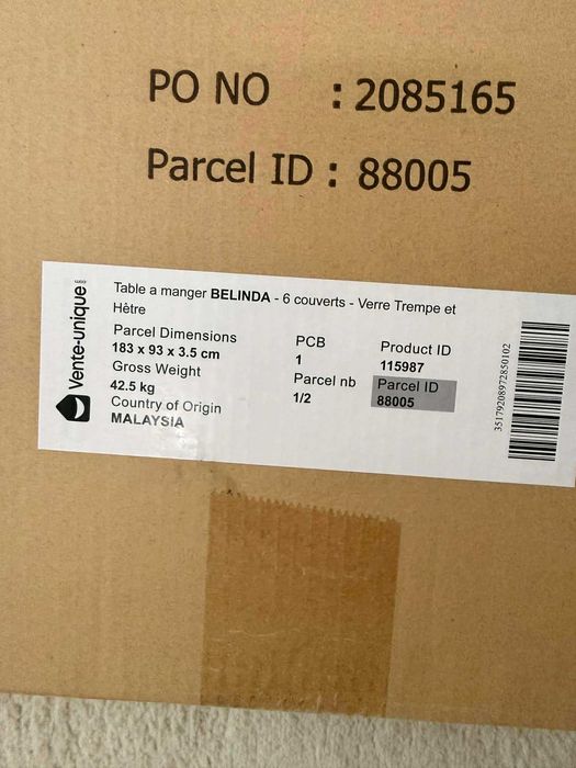 Tampo vidro mesa Jantar