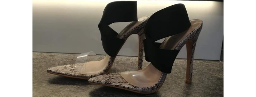 Promocja! Sandałki szpilka wężowe