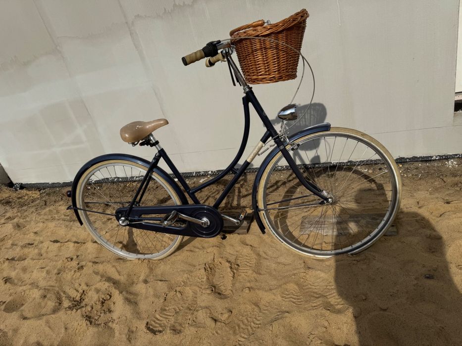 Damski rower miejski Creme holymoly dopio granatowy z koszyczkiEm