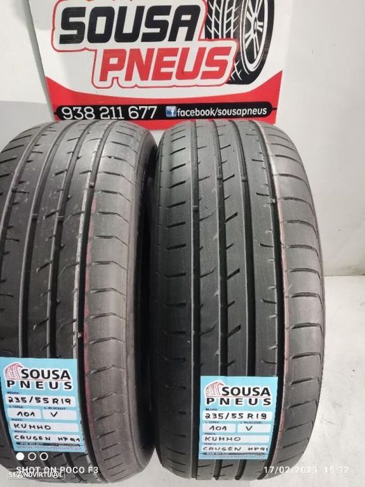 2 pneus semi novos 235-55r19 kumho - oferta dos portes
