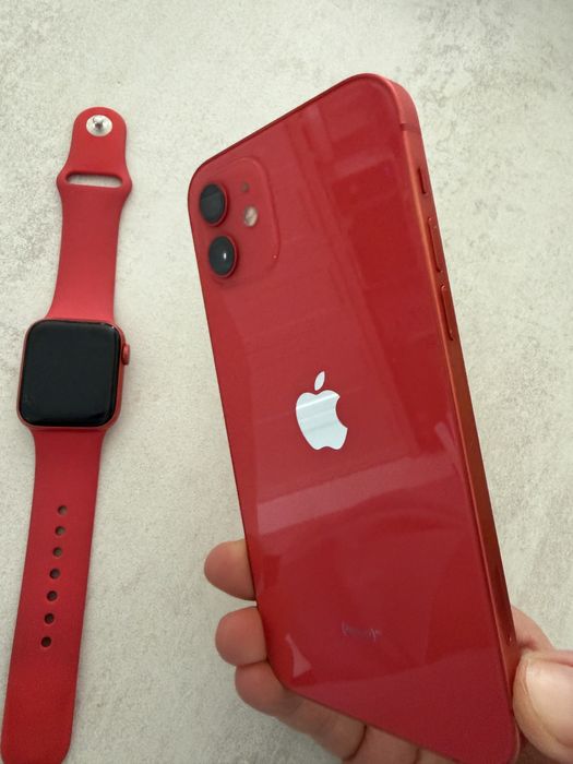 IPhone12 red128gb + Apple watch 6series 40mm