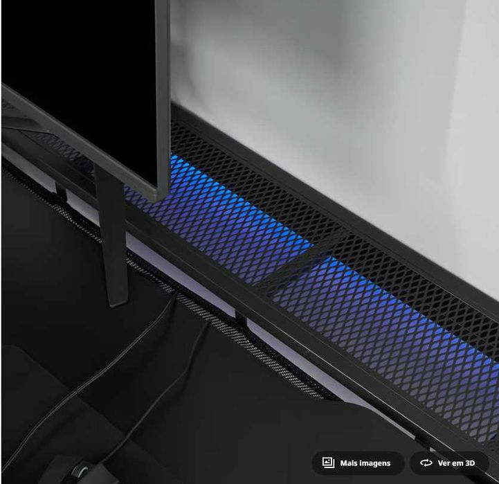 Secretária gaming IKEA UTESPELARE preta 160x80
