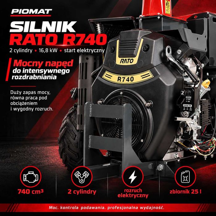 Cedrus CEDRB05PRO-HE-V rębak 12 cm podajnik hydrauliczny 2 cylindry