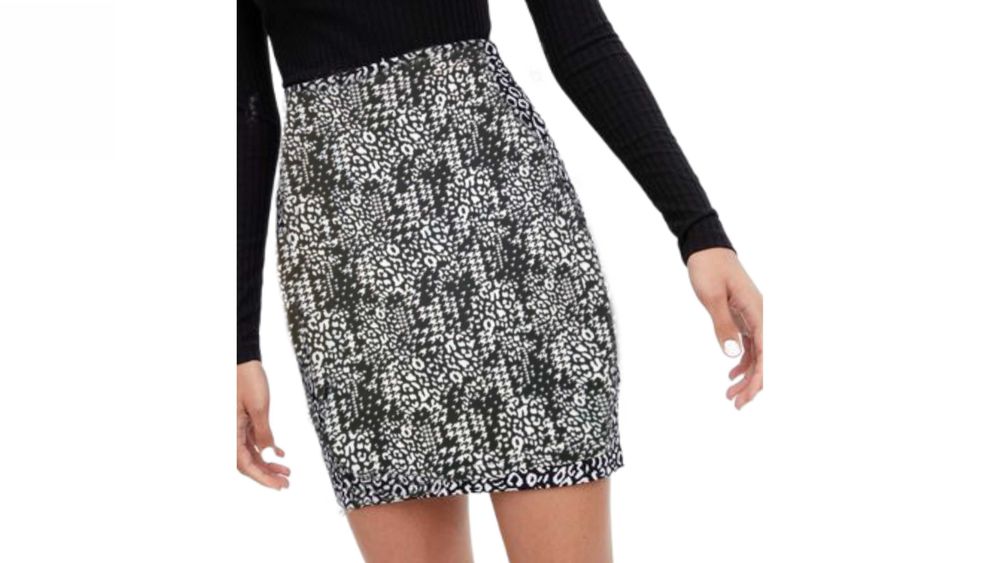 Юбка женская мини прямая new look стрейч, m/l, 46-48 р